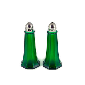 Jewel Coloured Glass Salt & Pepper Pots
