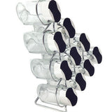 Metal & Glass Pyramid Spice Rack