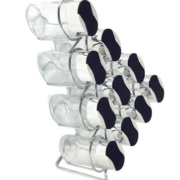 Metal & Glass Pyramid Spice Rack