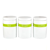 Coloured Band Ceramic Tea Jar