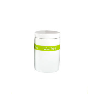 Coloured Band Ceramic Coffee Jar