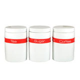 Coloured Band Ceramic Sugar Jar