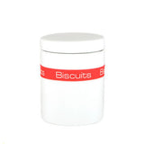Coloured Band Ceramic Biscuit Jar