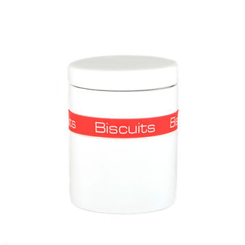 Coloured Band Ceramic Biscuit Jar