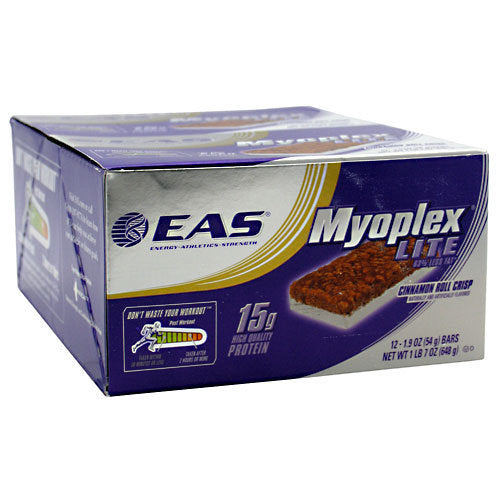 EAS Myoplex Lite Nutrition Bar, Cinnamon Roll Crisp