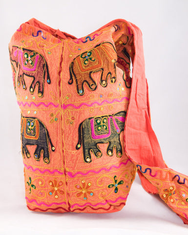 Orange sling with elephants